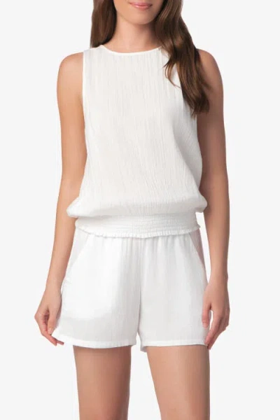 Helen Jon Island Sleeveless Top In White