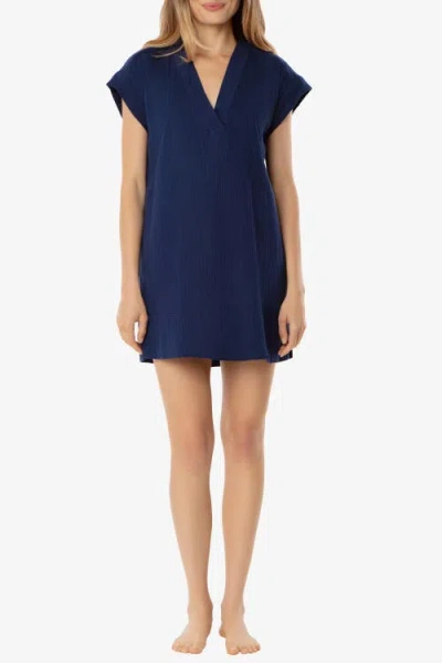 Helen Jon Island V-neck Dress In Blue