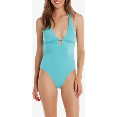 Helen Jon Kara Key Hole One-piece In Green