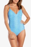 Helen Jon Lattice Back One-piece In Blue