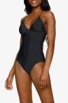 Helen Jon Lattice Back One-piece In Black