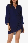 Helen Jon Monaco Wrap Dress In Blue