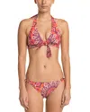 Helen Jon Plumberry Print String Bottom In Purple