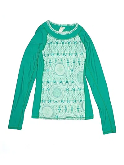 Pre-owned Helen Jon Rash Guard In Green