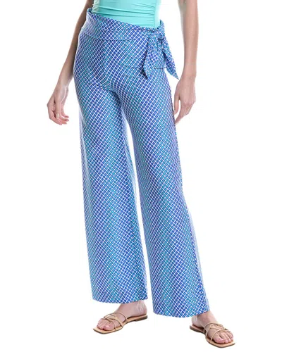Helen Jon Relaxed Side-tie Pant In Blue