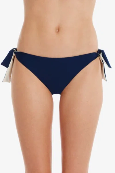 Helen Jon Reversible Tie Hipster In Navy Ivory