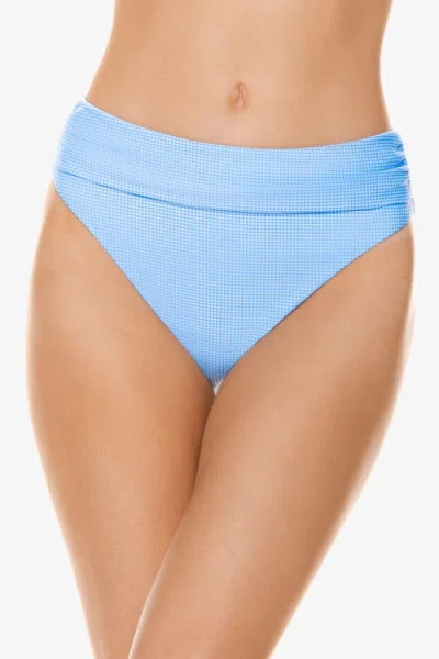 Helen Jon Shirred Bottom In Blue