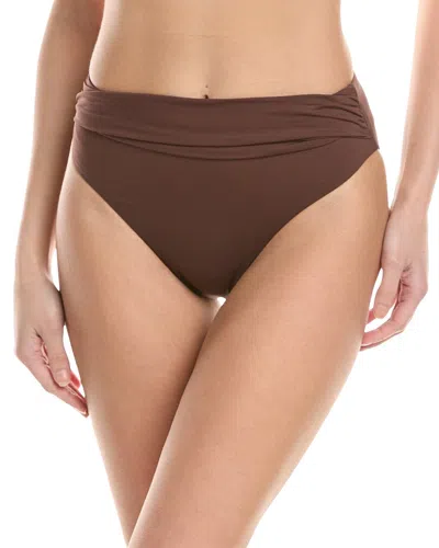 Helen Jon Shirred Bottom In Brown