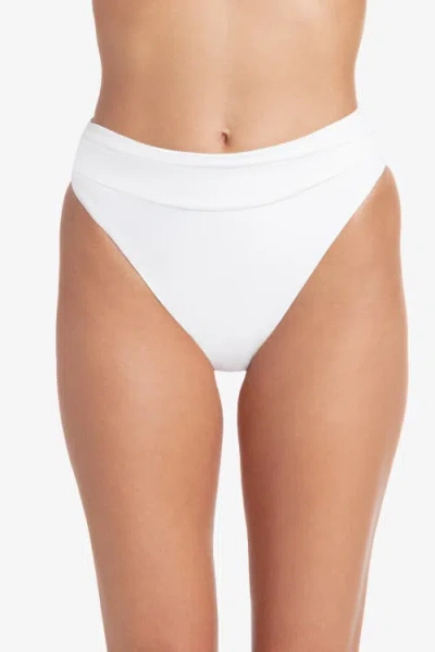 Helen Jon Shirred Bottom In Textured White