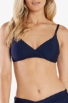 Helen Jon Shirred Crossover Bra In Navy