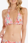 Helen Jon Soft Tie Halter Bra In Jungle De Rio