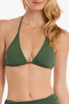 Helen Jon String Bikini Top In Textured Fatigue