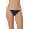 Helen Jon String Bottom With Binding In Navy Ivory