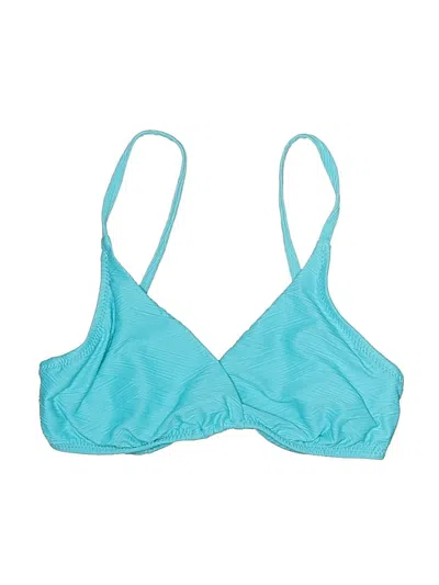 Pre-owned Helen Jon Swimsuit Top Teal Swimwear