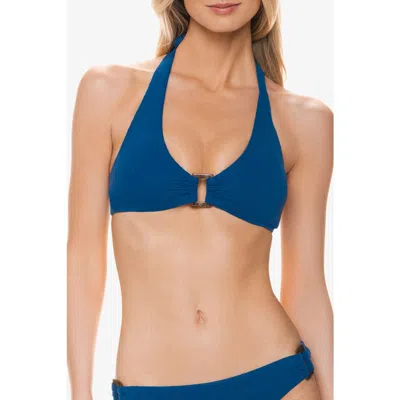 Helen Jon Shell Halter In Blue