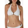 Helen Jon Tortoise Halter In Textured White