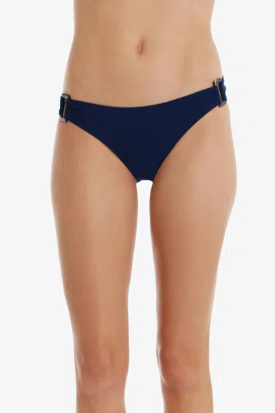 Helen Jon Tortoise Hipster Bikini Bottom In Navy In Blue