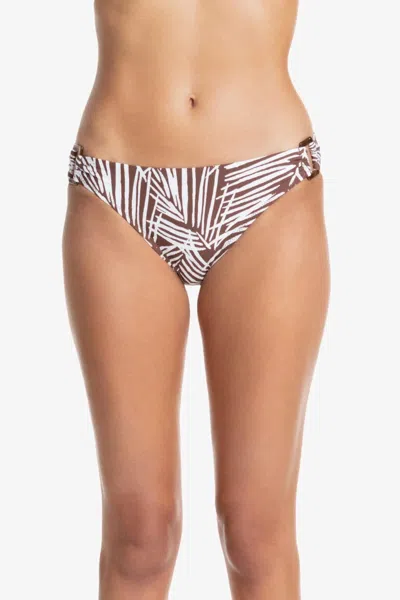 Helen Jon Tortoise Hipster Bikini Bottom In Paradise Palm In Brown