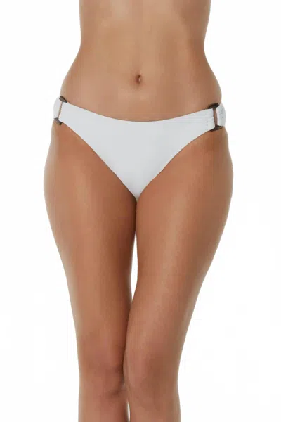 Helen Jon Tortoise Hipster Bikini Bottom In White In Multi