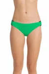 Helen Jon Tortoise Hipster Swim Bottom In Textured Kelly Green