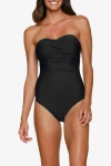 Helen Jon Twist Bandeau One-piece In Black