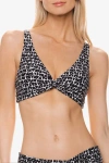 Helen Jon Twist Front Bralette In Green