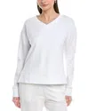 Helen Jon V-neck Pullover In White