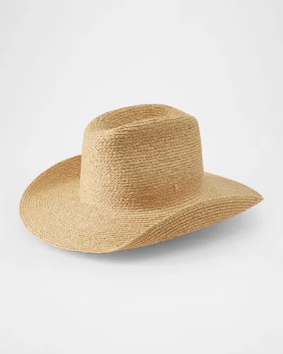 Helen Kaminski Adeline Briaded Raffia Cowboy Hat In Neutral
