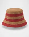 Helen Kaminski Aleki Raffia Crochet Bucket Hat