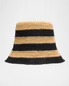 Helen Kaminski Aleki Raffia Crochet Bucket Hat