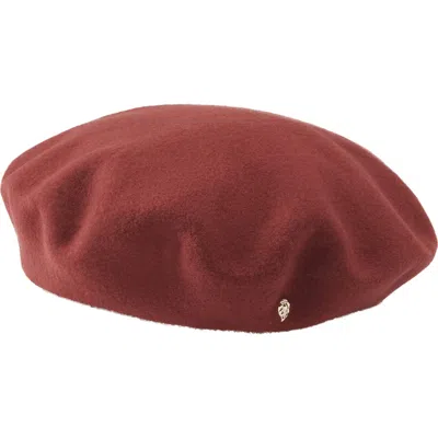 Helen Kaminski Ali Merino Wool Beret In Burgundy