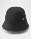 Helen Kaminski Alizee Canvas Bucket Hat In Black