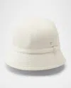 Helen Kaminski Alizee Canvas Bucket Hat In Off White