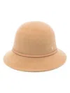 Helen Kaminski Alto 9 Leather-trim Wool Fedora Hat In Brown