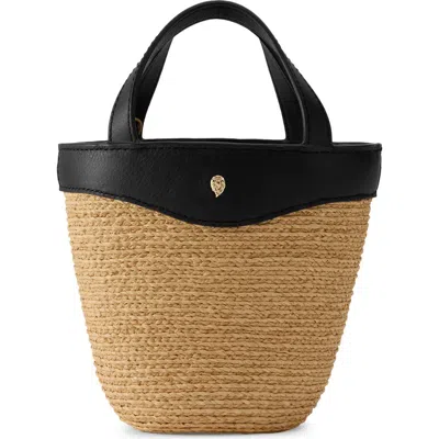 Helen Kaminski Ama Braided Raffia Bucket Bag In Nude
