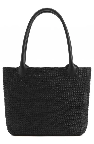 Helen Kaminski Ampara Woven Tote Bag In Charcoal/black
