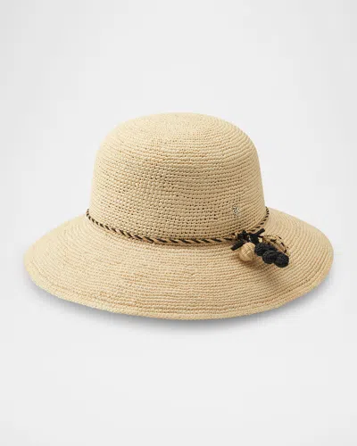 Helen Kaminski Anais Raffia Woven Floppy Hat In Brown
