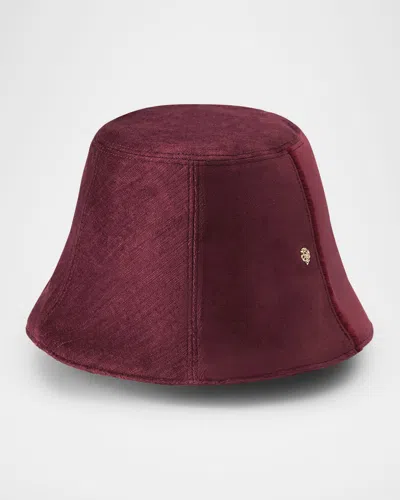 Helen Kaminski Ansonia Canvas Bucket Hat In Burgundy