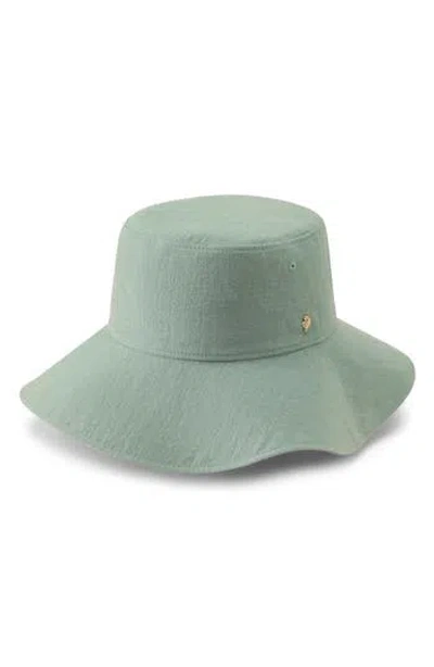 Helen Kaminski Aria Upf 50+ Linen Bucket Hat In Green