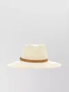 Helen Kaminski Avignon Wide Brim Woven Leather Buckle Hat