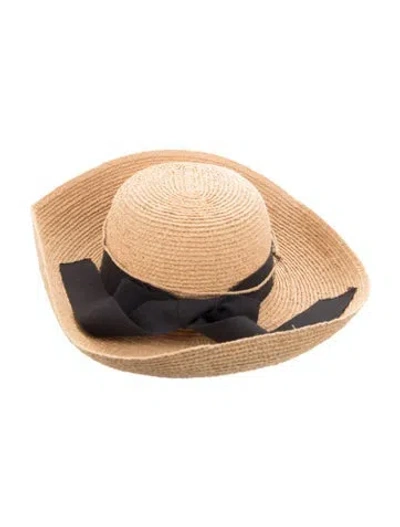 Pre-owned Helen Kaminski Beige Whipstitched Fedora Hat In Neutral