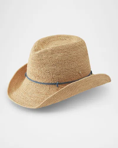 Helen Kaminski Belen Raffia Cowboy Hat In Brown