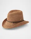 Helen Kaminski Belen Raffia Cowboy Hat In Nougat Charcoal