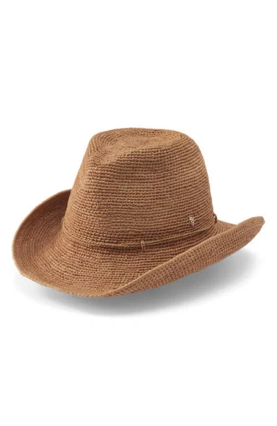 Helen Kaminski Belen Raffia Western Hat In Brown