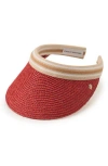Helen Kaminski Bianca Raffia Visor In Pattern