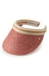 Helen Kaminski Bianca Raffia Visor In White