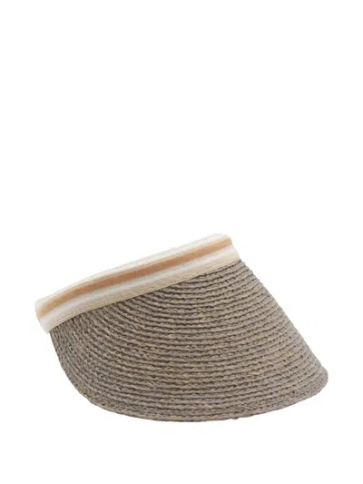 HELEN KAMINSKI BIANCA RAFFIA VISOR HAT