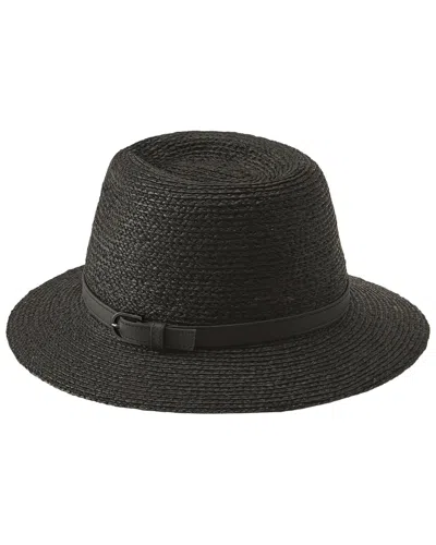 Helen Kaminski Billie Raffia Fedora In Black