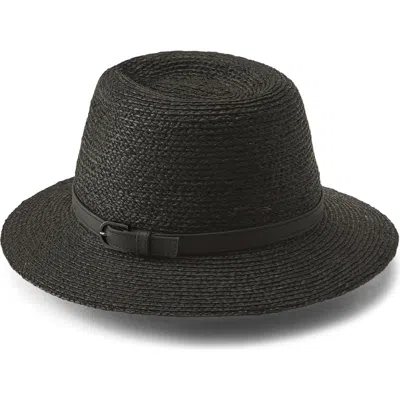 Helen Kaminski Billie Raffia Fedora In Black