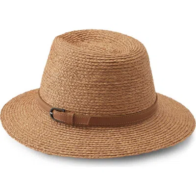 Helen Kaminski Billie Raffia Fedora In Brown